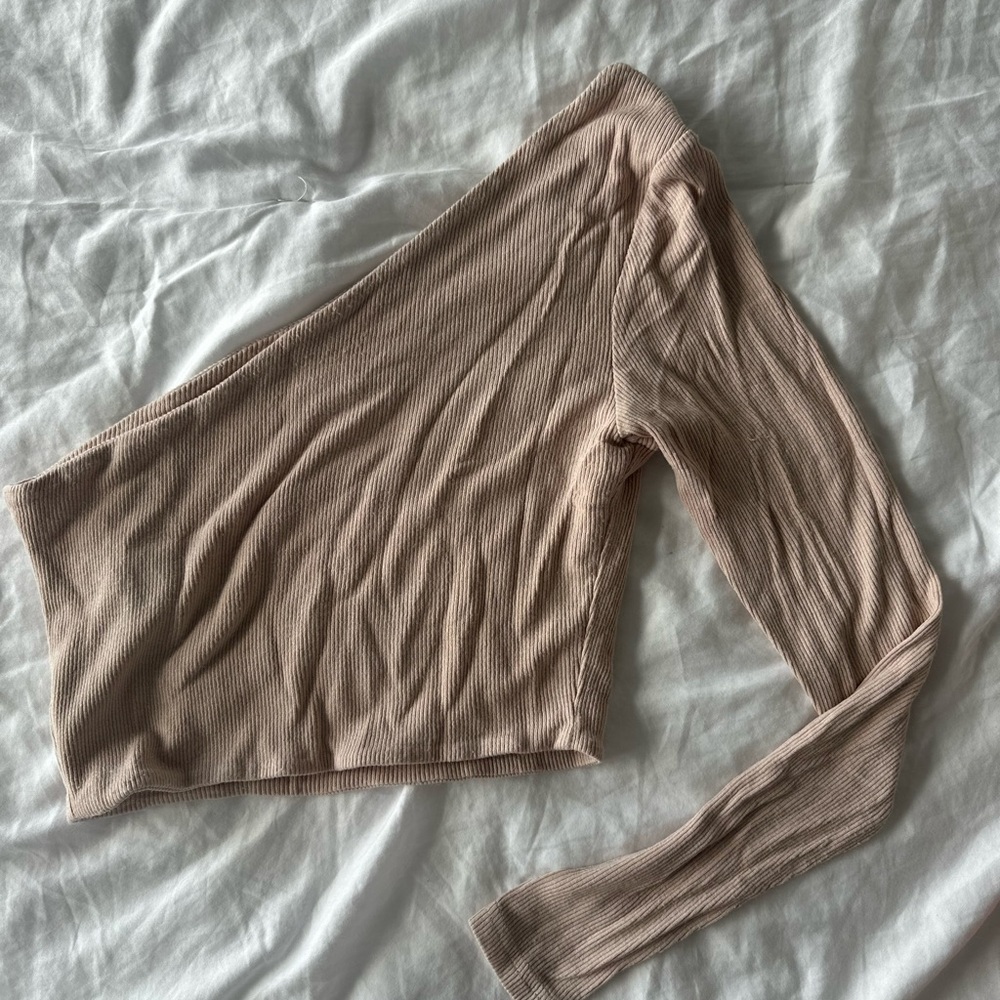 superdown Karol Ribbed One Shoulder Crop Top XS
